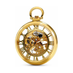 Orologio da tasca scheletrato dorato a carica manuale