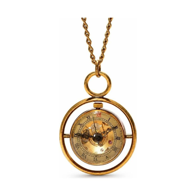 Orologio da tasca scheletrato in ottone