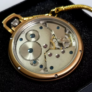 Orologio da tasca vintage meccanico color oro rosa