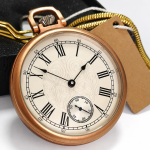 Orologio da tasca vintage meccanico color oro rosa