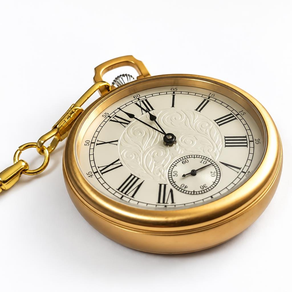 Orologio da tasca vintage meccanico color oro rosa