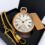 Orologio da tasca vintage meccanico color oro rosa