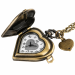 Orologio da taschino a cuore al quarzo con catena