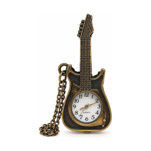 Orologio da taschino a forma di chitarra al quarzo