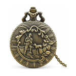 Orologio da taschino al quarzo con cane vintage