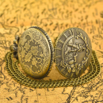 Orologio da taschino al quarzo con cane vintage