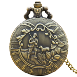 Orologio da taschino al quarzo con cane vintage
