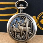 Orologio da taschino al quarzo con cervi in lega — Singolo