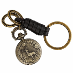 Orologio da taschino al quarzo con cervo in rilievo