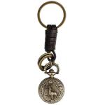Orologio da taschino al quarzo con cervo in rilievo