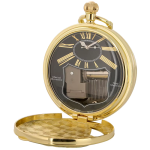 Orologio da taschino al quarzo con coccinella e foglia