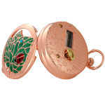 Orologio da taschino al quarzo con coccinella e foglia