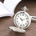 Orologio da taschino al quarzo con cordino intrecciato