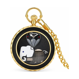 Orologio da taschino al quarzo con elefante e cigno — Blu