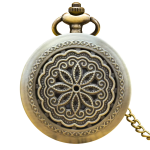 Orologio da taschino al quarzo con fiore traforato