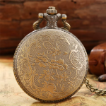 Orologio da taschino al quarzo con gufo in rilievo