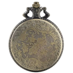 Orologio da taschino al quarzo con locomotiva e nappina