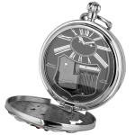 Orologio da taschino al quarzo con musica e libellula