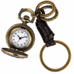 Orologio da taschino al quarzo con portachiavi vintage
