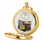 Orologio da taschino al quarzo con quadrante floreale