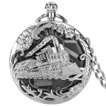 Orologio da taschino al quarzo con quadrante floreale — Argento
