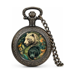 Orologio da taschino al quarzo con quadrante illustrato
