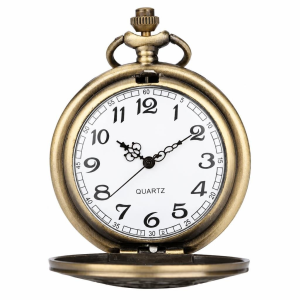 Orologio da taschino al quarzo con uccelli