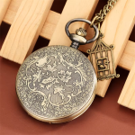 Orologio da taschino al quarzo con uccelli