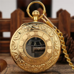 Orologio da taschino al quarzo dorato con motivi musicali
