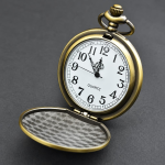 Orologio da taschino al quarzo floreale color bronzo