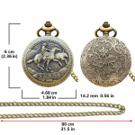 Orologio da taschino al quarzo texano con rodeo
