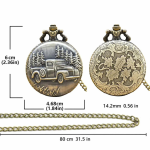 Orologio da taschino al quarzo vintage con camioncino