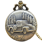 Orologio da taschino al quarzo vintage con camioncino