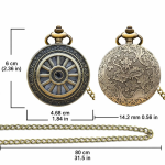 Orologio da taschino al quarzo vintage in bronzo