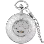 Orologio da taschino automatico blu con numeri romani