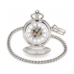 Orologio da taschino automatico meccanico argentato