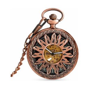 Orologio da taschino automatico scheletrato ramato