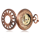 Orologio da taschino automatico scheletrato ramato