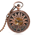 Orologio da taschino automatico scheletrato ramato