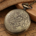 Orologio da taschino con due lupi al quarzo