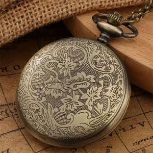 Orologio da taschino con due lupi al quarzo