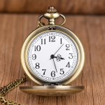 Orologio da taschino con elefanti in finitura bronzo