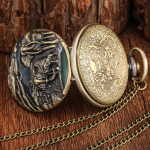 Orologio da taschino con elefanti in finitura bronzo