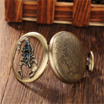 Orologio da taschino con scorpione al quarzo in ottone