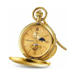 Orologio da taschino double hunter meccanico dorato