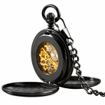 Orologio da taschino Double Hunter steampunk