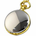 Orologio da taschino Double Hunter steampunk — Argento e oro