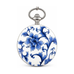 Orologio da taschino floreale al quarzo con catena