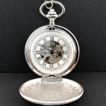 Orologio da taschino floreale al quarzo con catena
