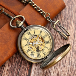Orologio da taschino half hunter automatico con catena